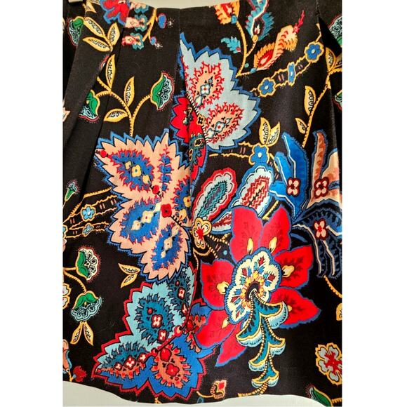 Alice + Olivia Conner Mini Skirt, Pleated, Floral, 98% Cotton, Sz 8 or M - Picture 4 of 11